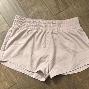 Nike Women's Soft Lilac Athletic Shorts With Built In Underwear
